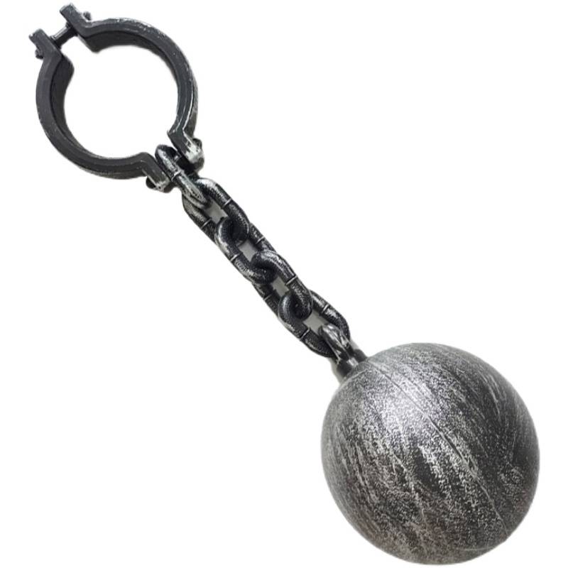 Ancient shackle torture, simulation handcuffs, handcuffed feet, props prison prisoners handcuffed plastic chain performance Halloween