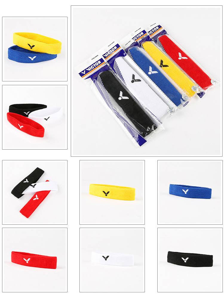 Victor victory and sweat -absorbing band sweat -absorbing head with a men's sports headscarf running women's head hoop