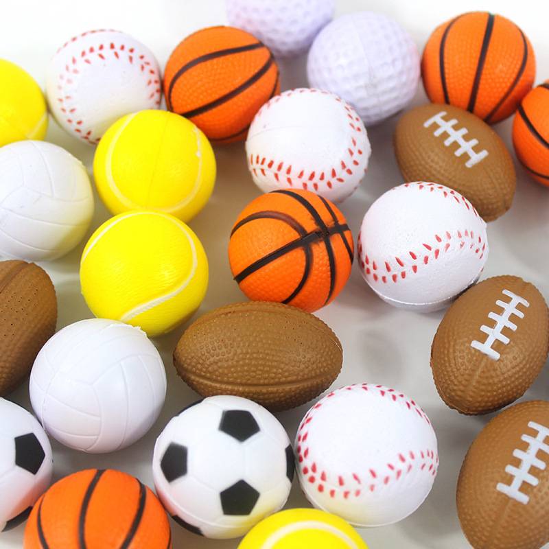 Hot selling 4cm solid ball footname net rugs football foam sponge children to decompress and vent toy