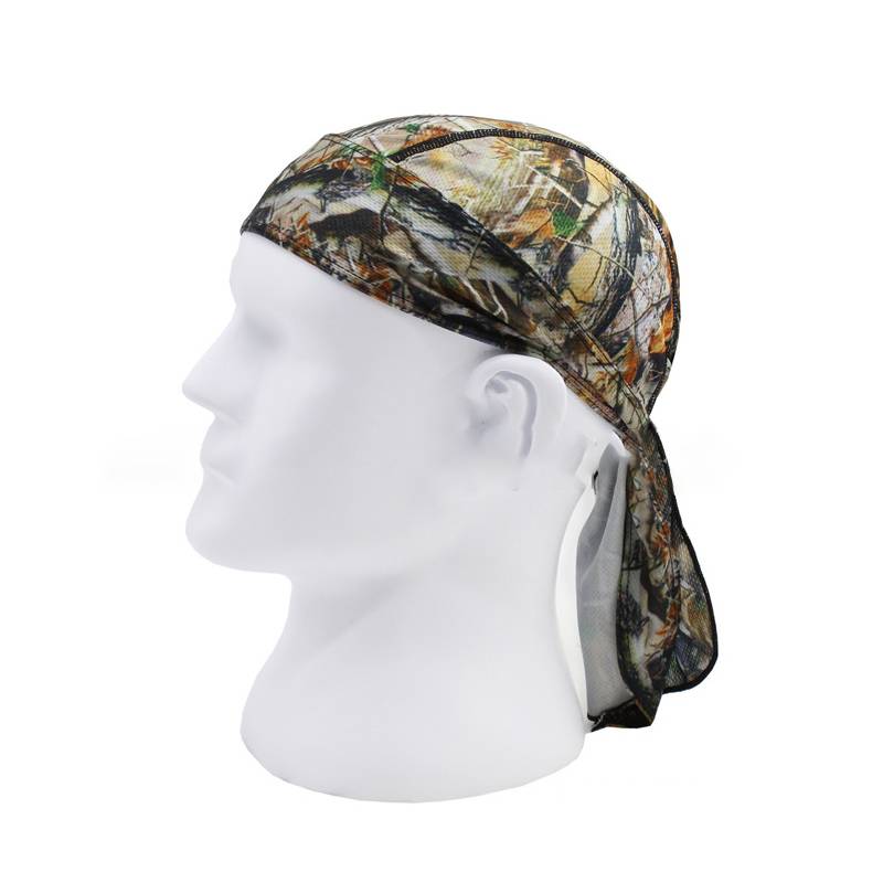 Silky Durag American Hip Hop Rap -raid mesh short breathable basketball hip -hop BBOY pirate black headscarf
