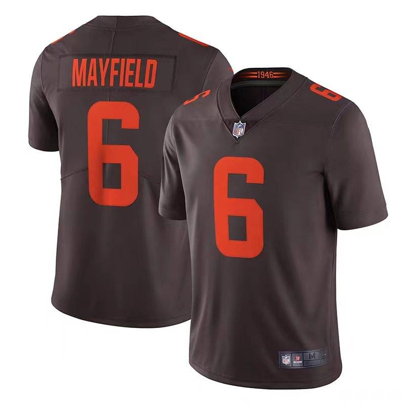 NFL Rugby Cloth Cleveland Browns Leisure Sports Training Uniform No. 6 Mayfield
