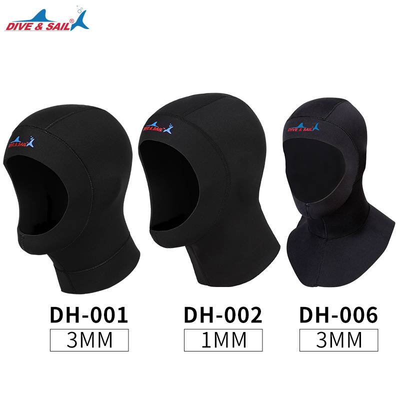 DIVE & Sail diving hat Adult man's head set of female ear protective ear protection warm sunscreen winter swimming snorkeling shoulder and face, Gini