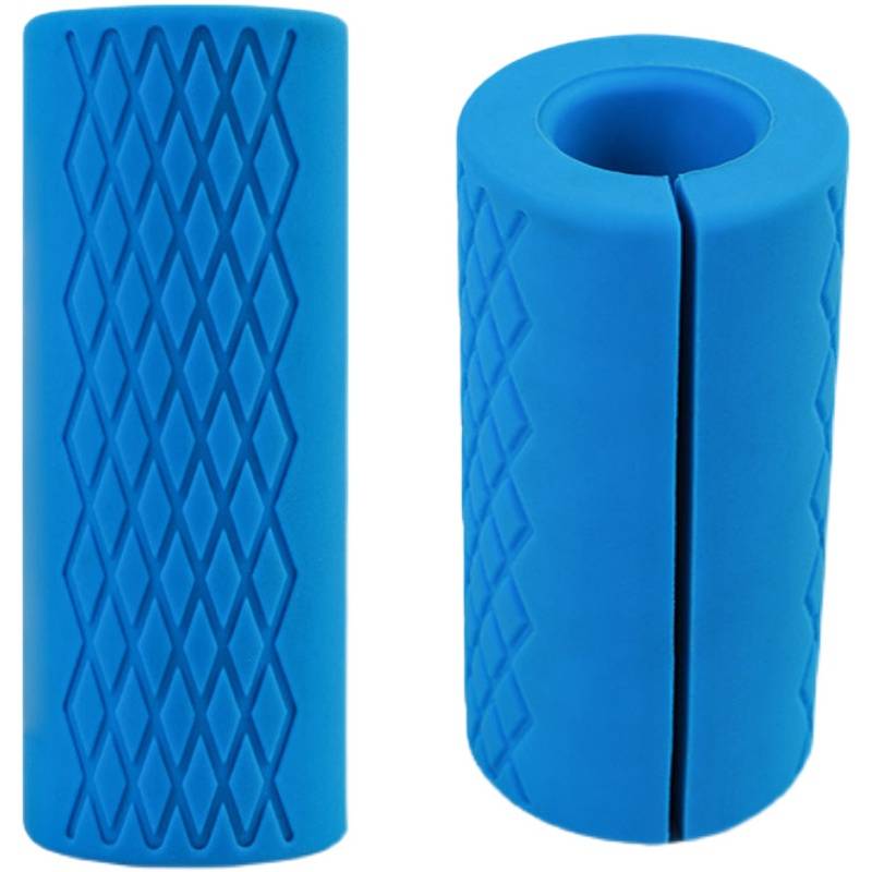 Fitness home commercial silicone bar dumb bell grilled sleeve bold hand bar ring rod special training anti -sliding guard glove