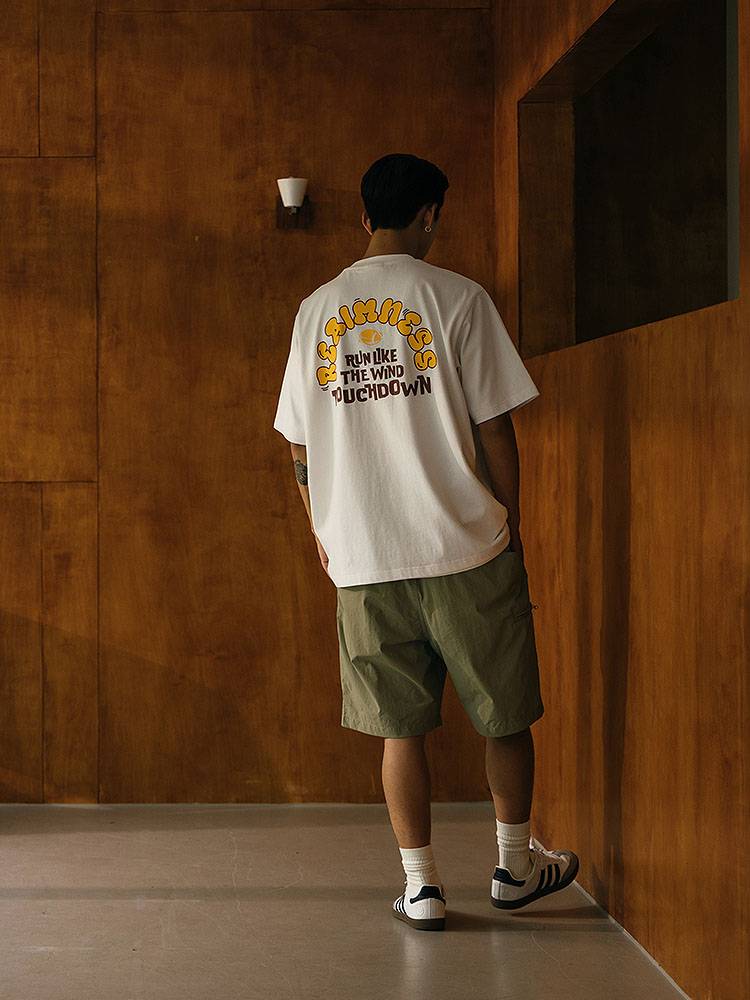 RR23SS Rugby Labels Printing Summer Japanese CITYBOY short -sleeved T -shirt Male Reaimness