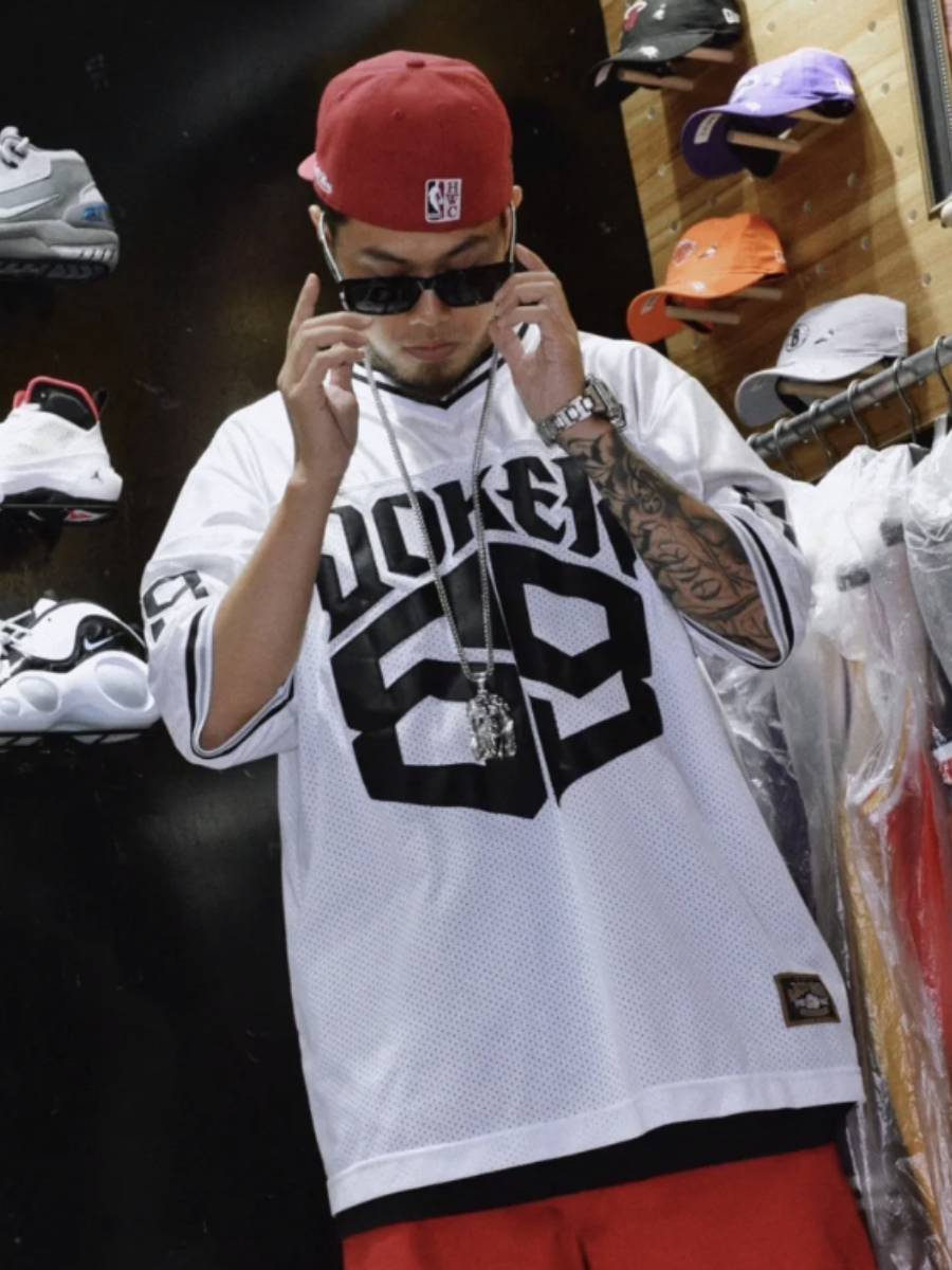 Fog vujade West coast niche American loose jersey hip -hop rap rugby short -sleeved T -shirt male