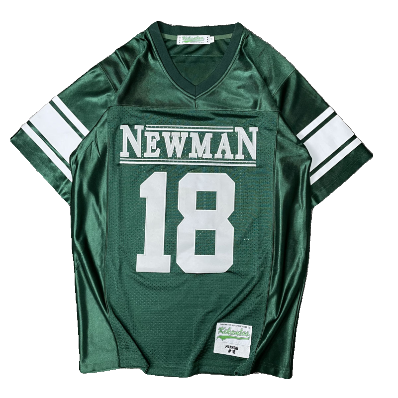 Wide brand summer short -sleeved rugby uniform large size men's and women breathable mesh eye embroidery personality oversize jersey T -shirt