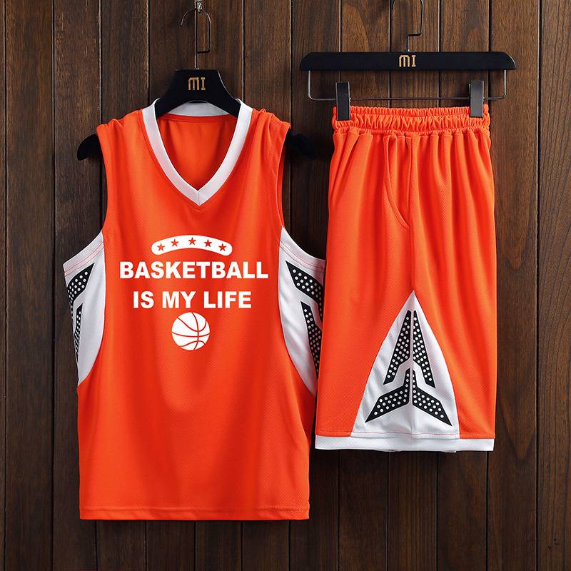 Basketball suit suit men's summer vest custom competition training team service student sports children's village BA printed jersey jersey