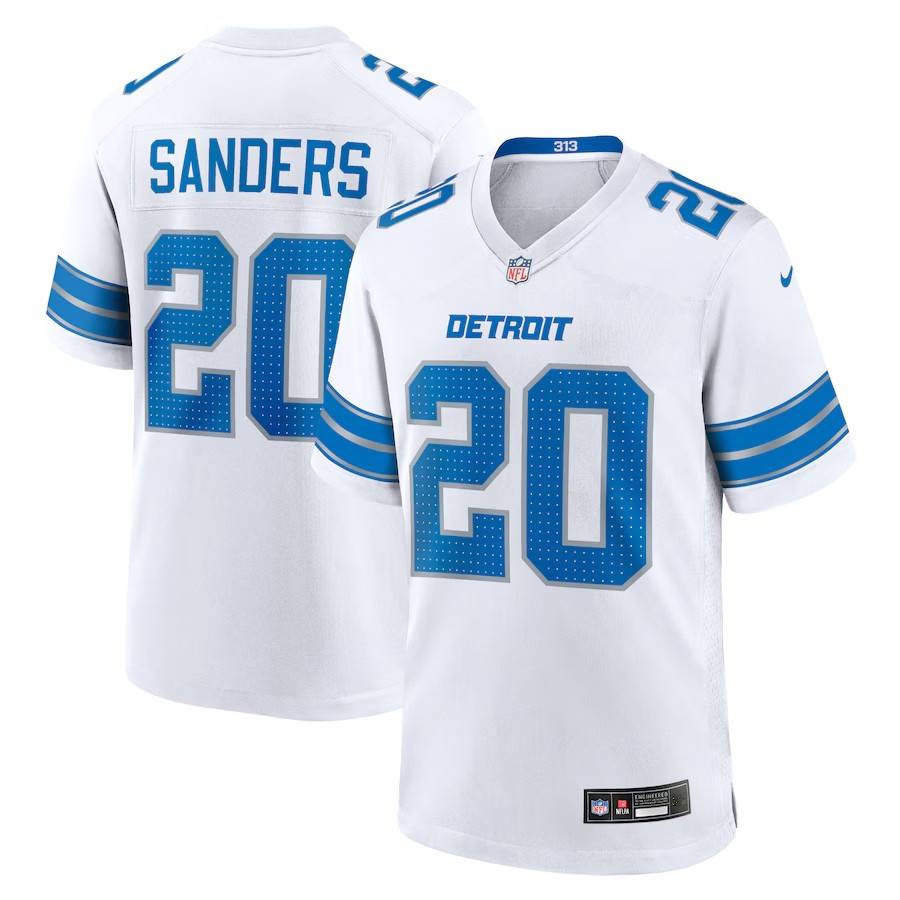 2024 new version of the NFL Detroit Lion team lions male and female children 20# Sanders rugby uniform