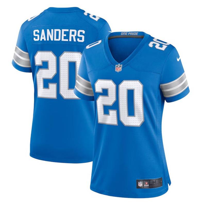 2024 new version of the NFL Detroit Lion team lions male and female children 20# Sanders rugby uniform