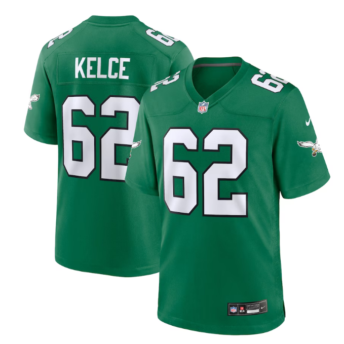 NFL Philadelphia PHILADELPHIA EAGLES Rugby Unit 62 Jason Kelce Jersey Male