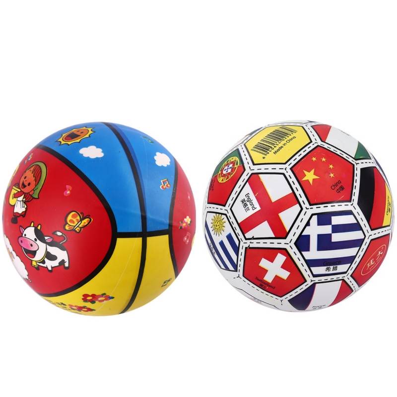 [Sending air pocket] Cartoon basketball+national flag football