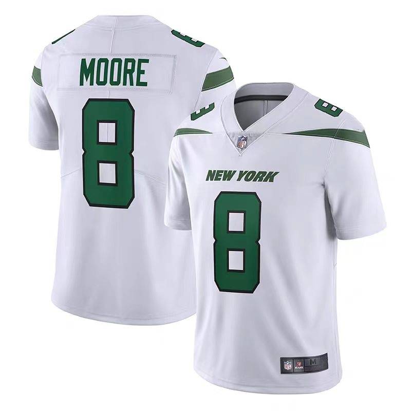 NFL rugby clothes New York Jets sports training ball No. 8 MOORE