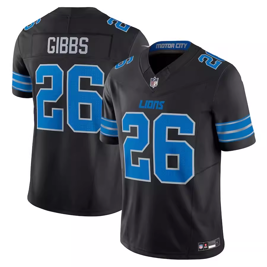 New NFL Detroit Lion Detroit Lions Rugby Unit 26 Jahmyr Gibbs jersey