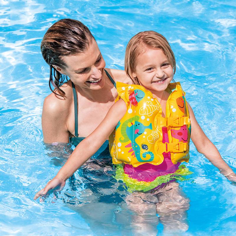 Intex Children's Lives Sweet Club Floating Vests Swimming Equipment Children's Arms Swimming Circle Drifting Vests Swimsuit