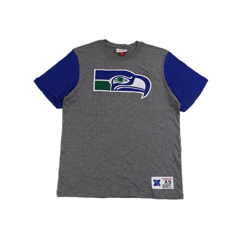Mitchell Rugby Alliance Exquisite Embroidery Sports Casual Tide Short Sleeve Loose Loose Large -size Retro T -shirt Male