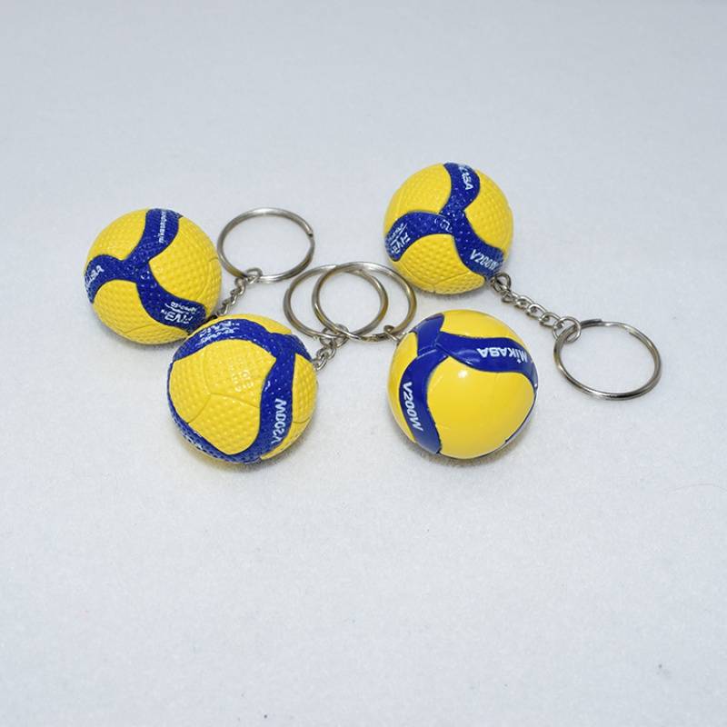 Mikasa volleyball keychain 3.8cm hardware PVC pendant contest prizes business gift personality volleyball ornament