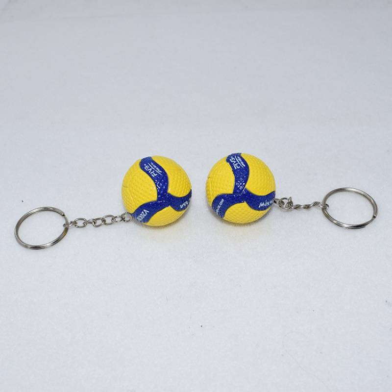 Mikasa volleyball keychain 3.8cm hardware PVC pendant contest prizes business gift personality volleyball ornament