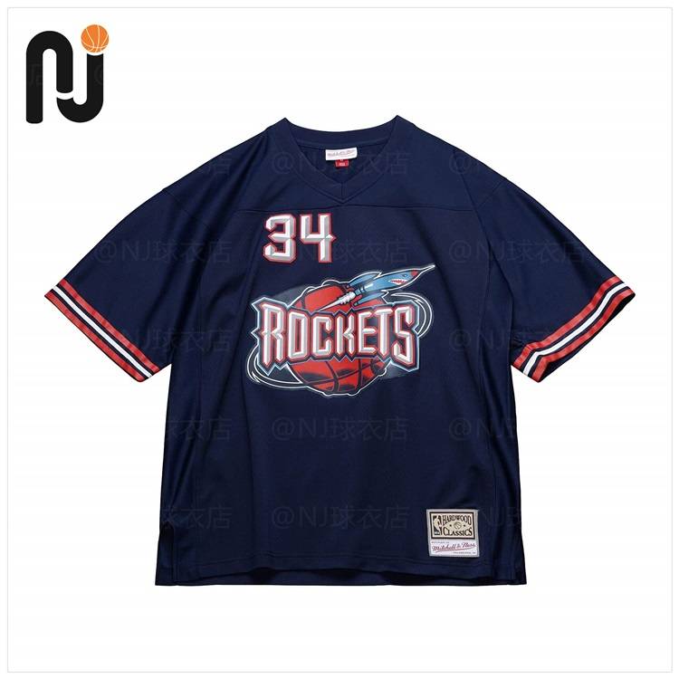 Mitchell & Net Mn Bull/Timberwolves and other American football rugby style short -sleeved T -shirts