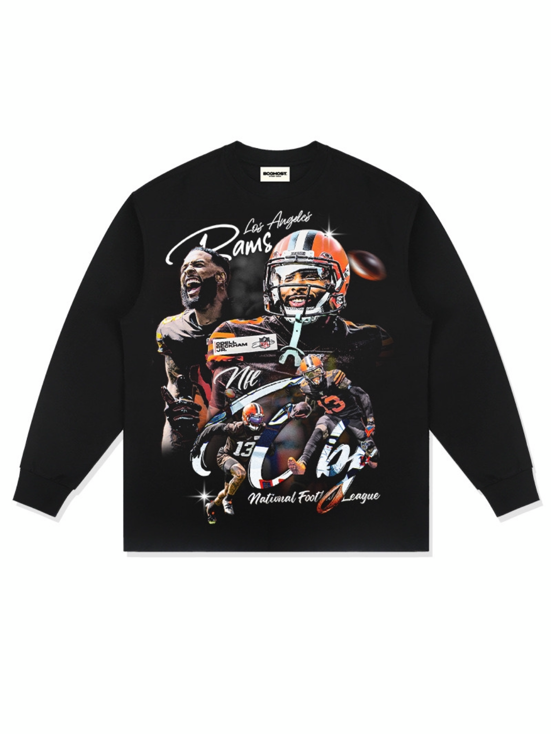 Bakerhamobj football star T-shirts on the streets of hip-hop t-shirts to wash old, pure cotton shorts