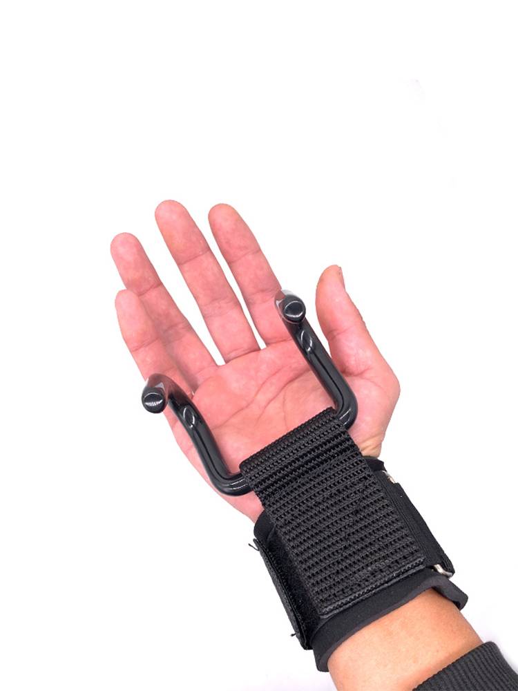 Fitness help hook drawing upward single -legged bars to protect the wrist holding force hook glove gloves to assist with dick lumbar spine spine