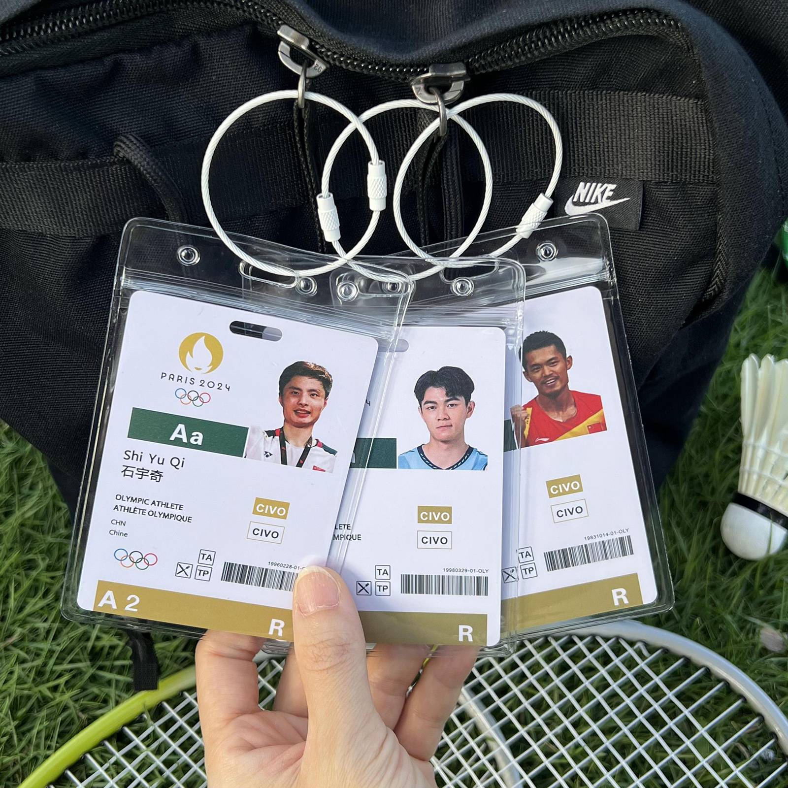 Lin Dan Shiyuqi Badminton Star Participation Capania Competition Star Star Backpack Small Pendant Waterproof High Value