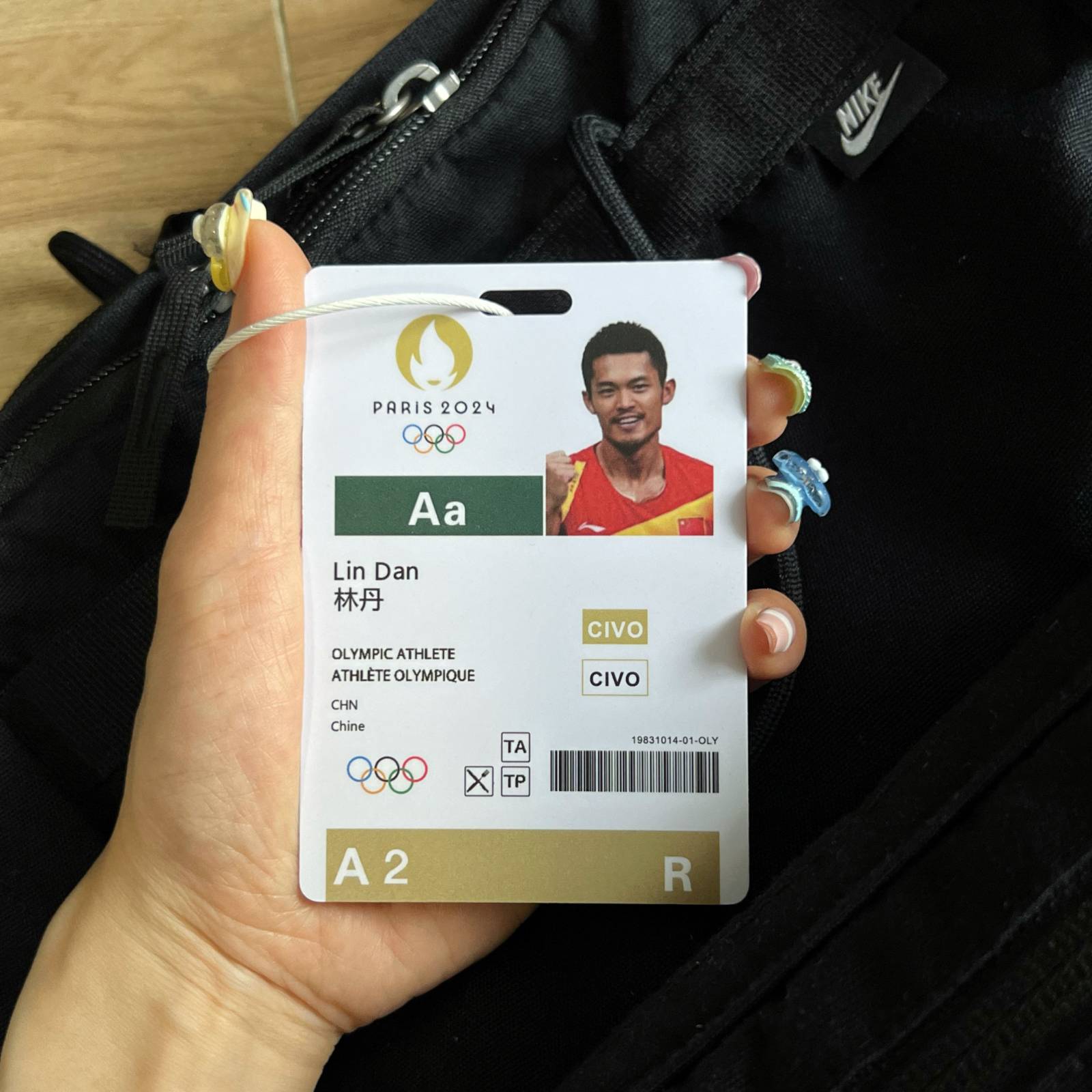 Lin Dan Shiyuqi Badminton Star Participation Capania Competition Star Star Backpack Small Pendant Waterproof High Value