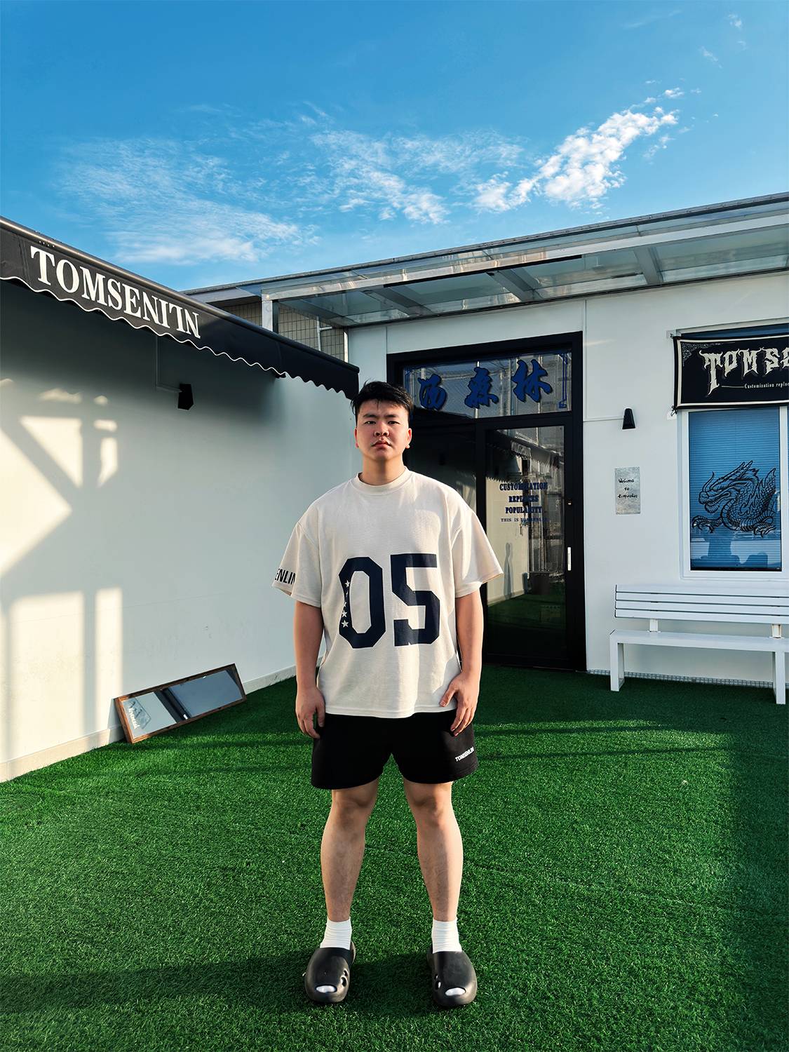 Tomsenlin Edward Rugby American Oversize retro jersey custom T -shirt short -sleeved couple model