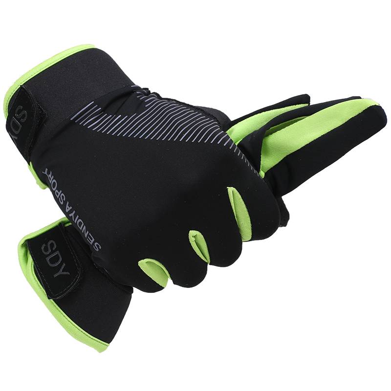The gym gloves, the male and female fingers, trained the dumb bells to protect the one-hand-bar bike from all the slides in the summer