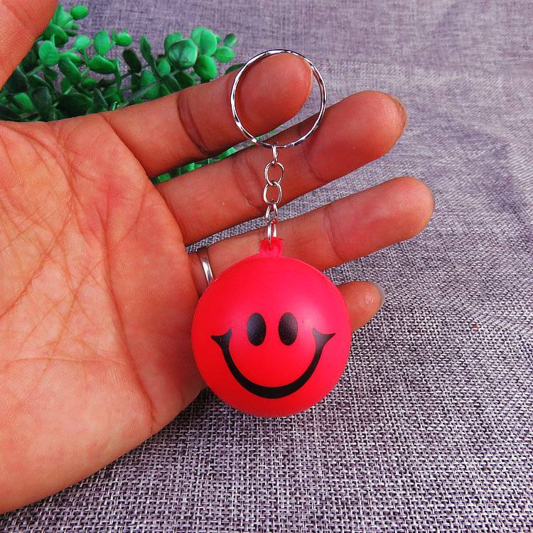 Red smiley faceball