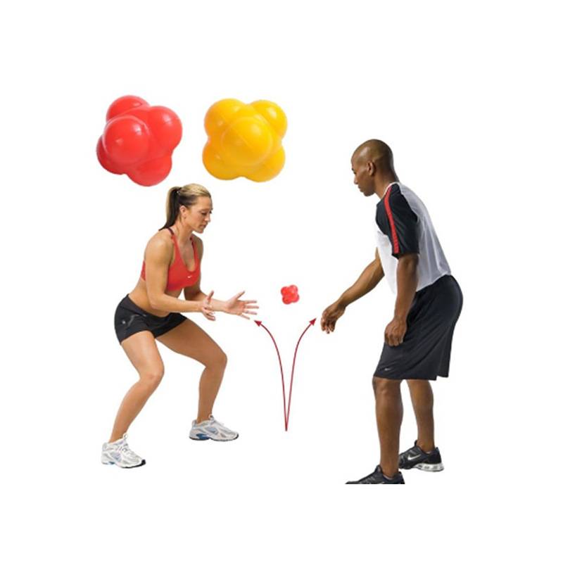 Hexagonal ball reaction ball children's senses of football basketball auxiliary training equipment Children adults change to speed ball