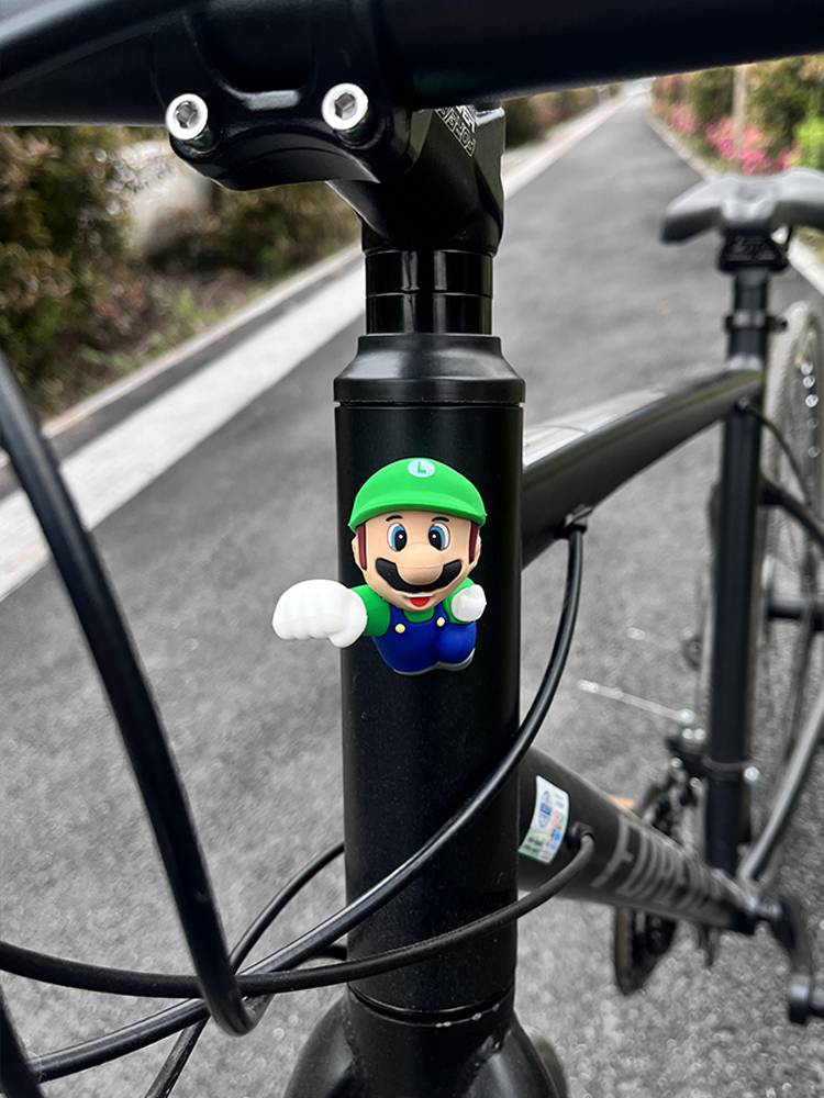 Cartoon Mario bicycle decorative riding mountain vehicleless glue racing car handle handlebar to decorate DIY accessories