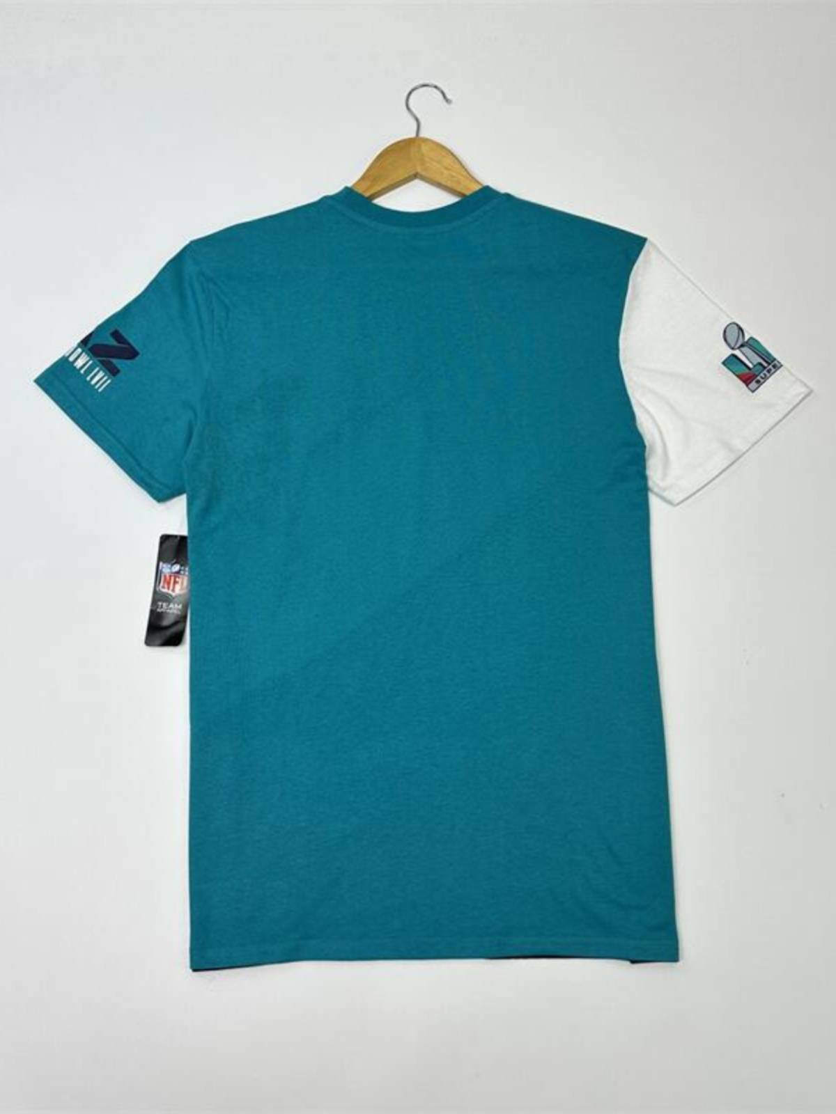 Tail Men's summer cotton round neck short -sleeved T -shirt three -color stitching large size embroidered rugby super bowl
