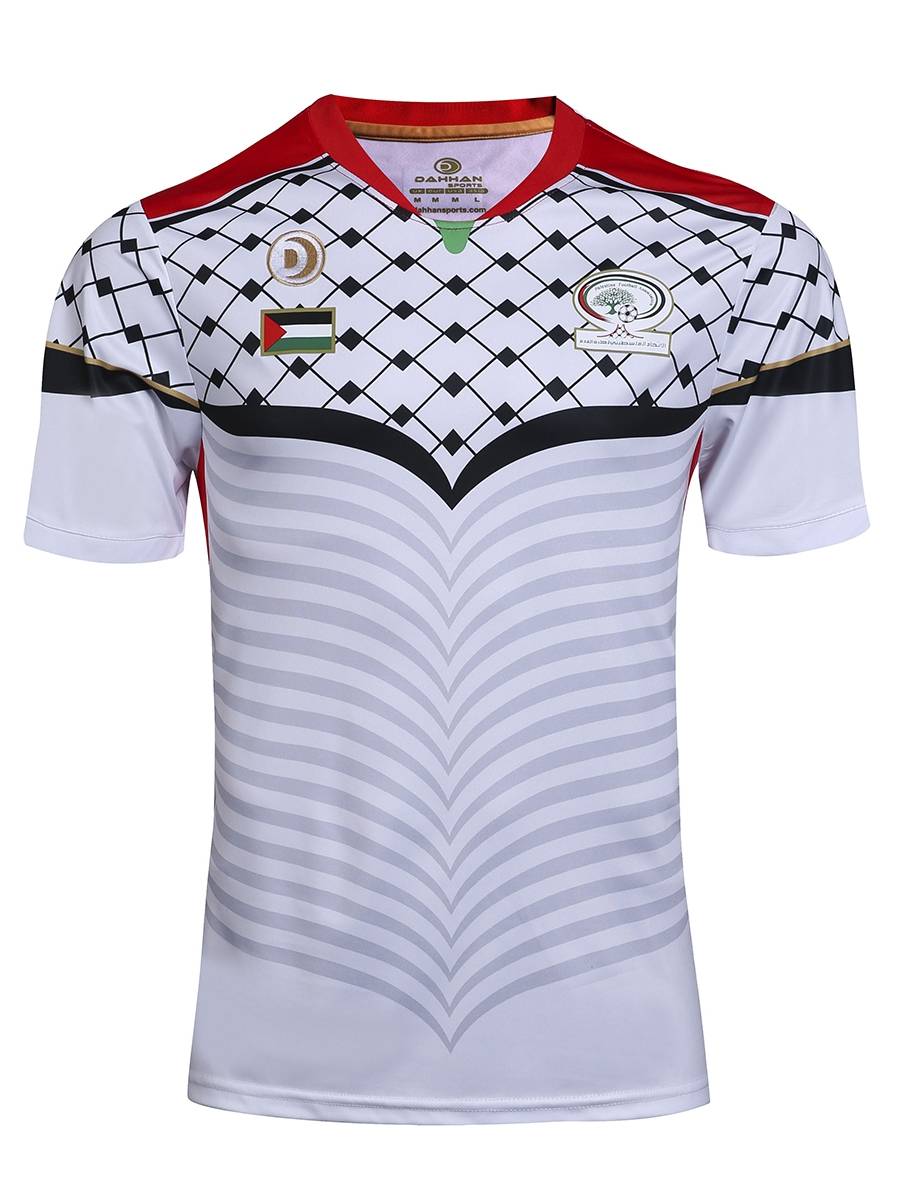 2023 Palestine's main away olive service short -sleeved men's jersey Palestinian Rugby Jersey