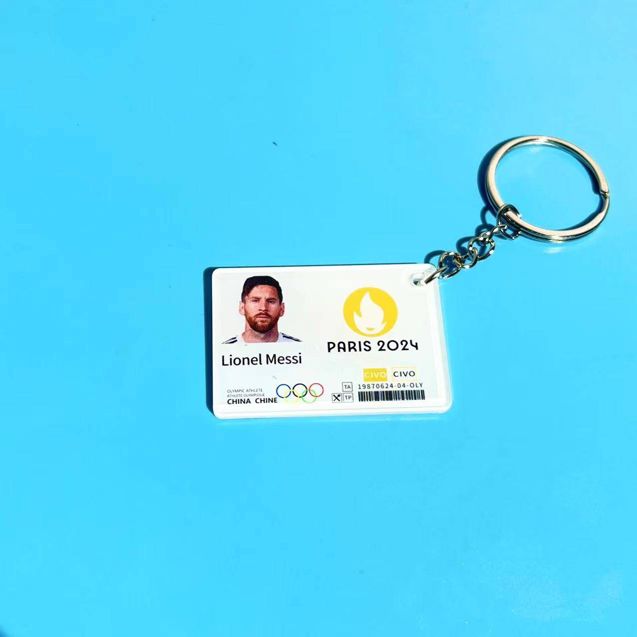 C Ronmesne Malr World Cup Football Key Buckle Paris Card Card Pendant Backpaccament Barbone Decoration