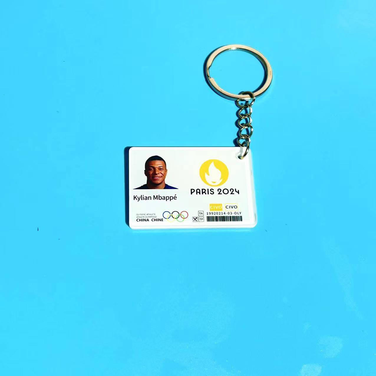 C Ronmesne Malr World Cup Football Key Buckle Paris Card Card Pendant Backpaccament Barbone Decoration