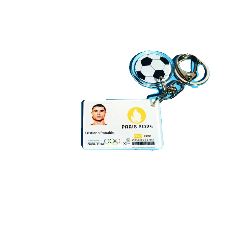 C Ronmesne Malr World Cup Football Key Buckle Paris Card Card Pendant Backpaccament Barbone Decoration