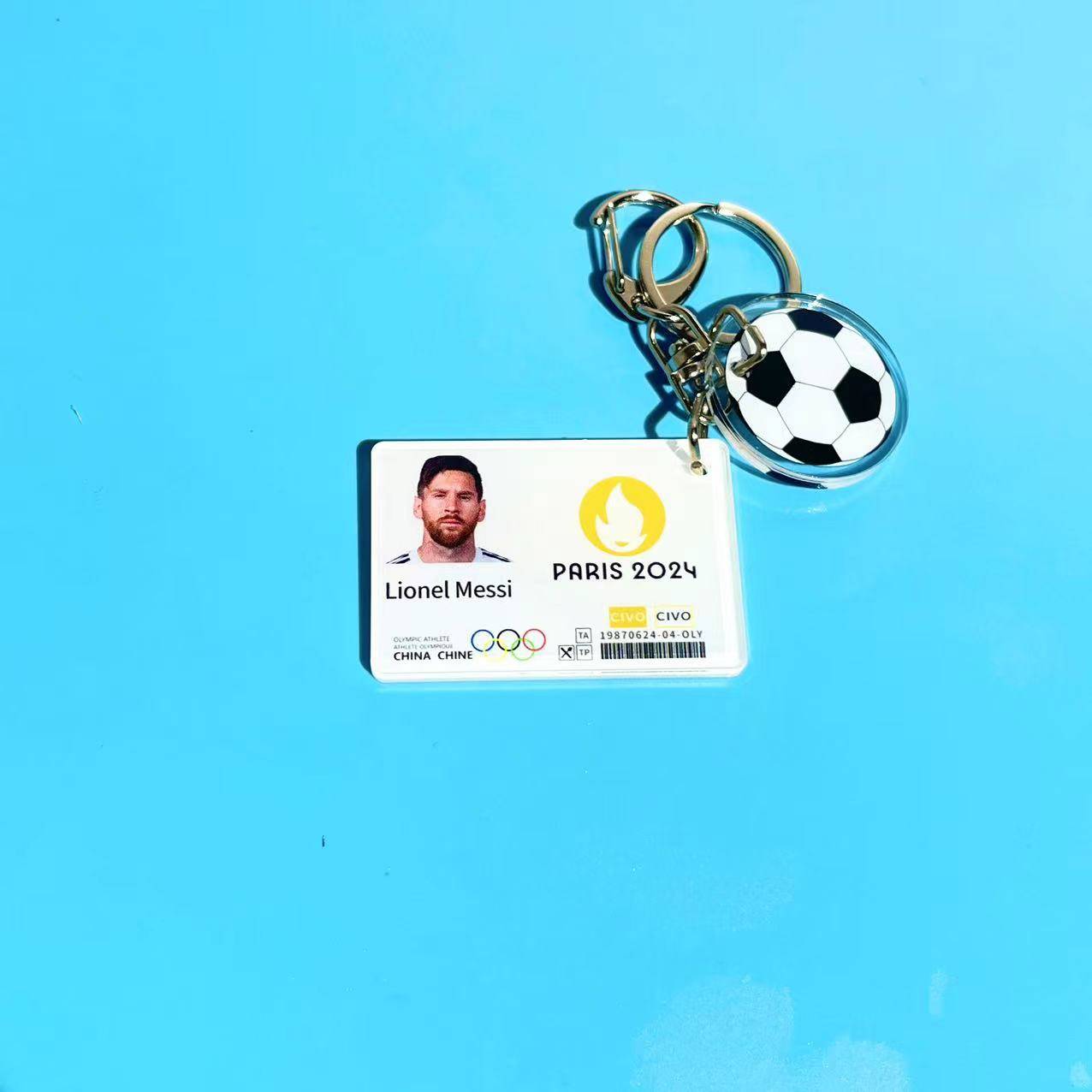 Messi participation card+football