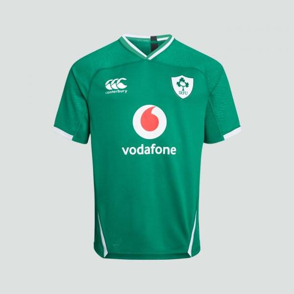 The new men's Ireland contrasting color stitching personality three -dimensional standard speed dry polyester V -neck short -sleeved rugby jersey