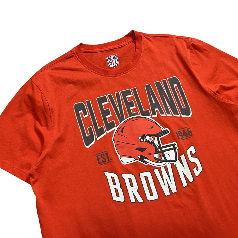 Exit Meisan Rugby Brown Team Retro Cotton Short Sleeve Men and Women Printed Leisure Fitness T -shirt