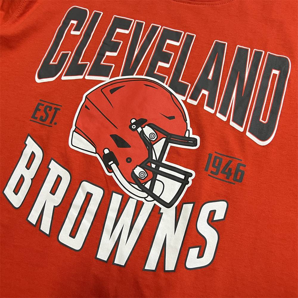 Exit Meisan Rugby Brown Team Retro Cotton Short Sleeve Men and Women Printed Leisure Fitness T -shirt