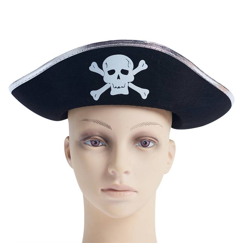 Silver pirate hat
