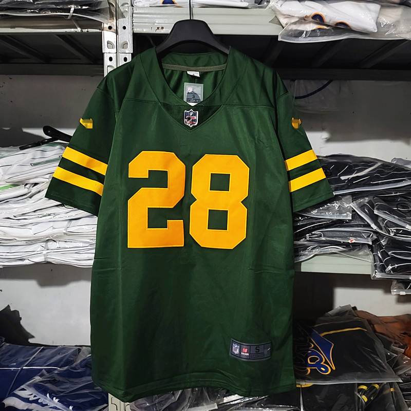 European and American hiphop hip -hop football uniforms loose BF men and women retro embroidery digital short -sleeved T -shirt jersey