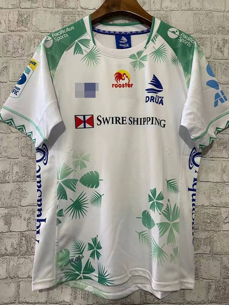 2024 Fiji 7 -person -owned cuffless vest rugby clothing short -sleeved training suit Fiji Rugby Jersey