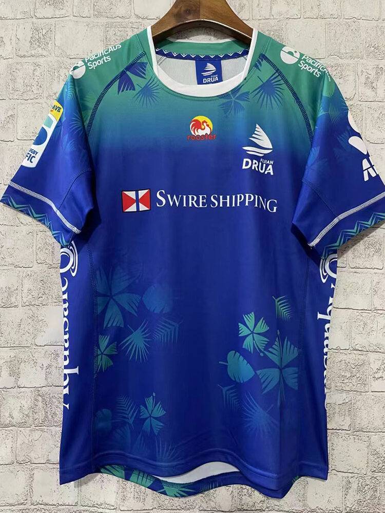 2024 Fiji 7 -person -owned cuffless vest rugby clothing short -sleeved training suit Fiji Rugby Jersey