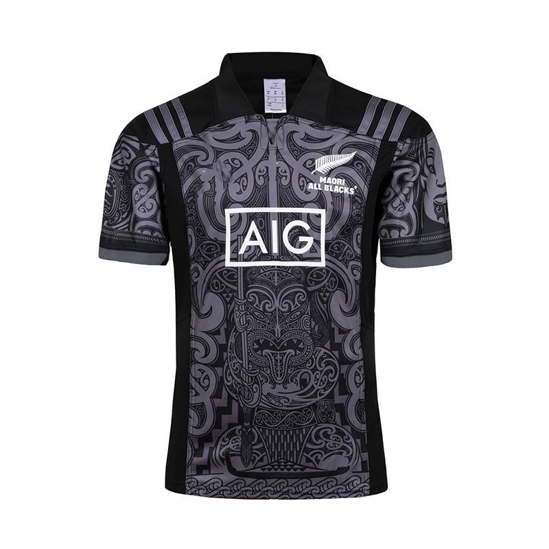 New Zealand 15 All Black Team Merbot Training Services Anniversary Edition olive service Rugby Jersey