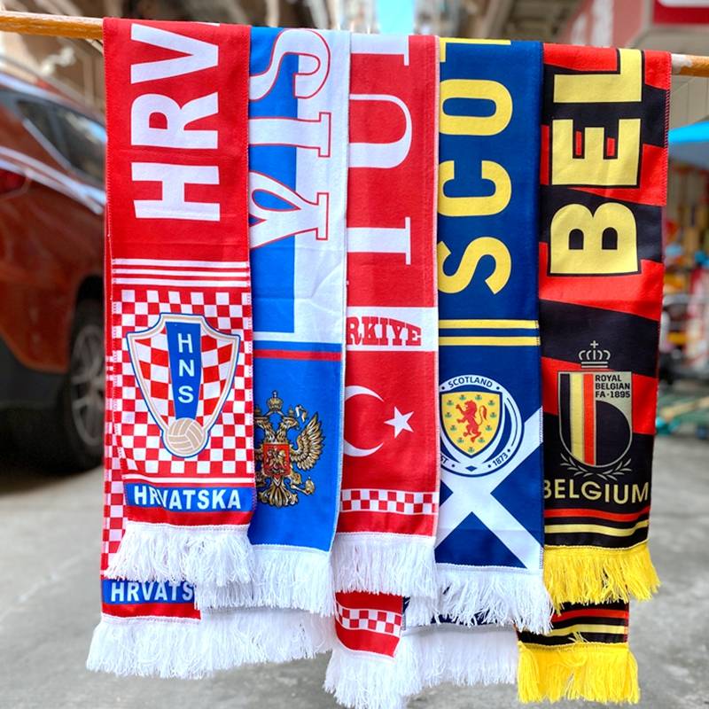 Brazil England Portugal Spanish football scarf surrounding Argentine Switzerland fanswells swing towel