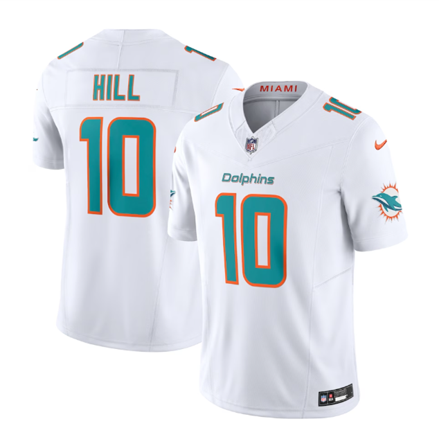 2023 NFL Miami Dolphin Miami Dolphins Men and Women 10# Hill embroidered olive jersey