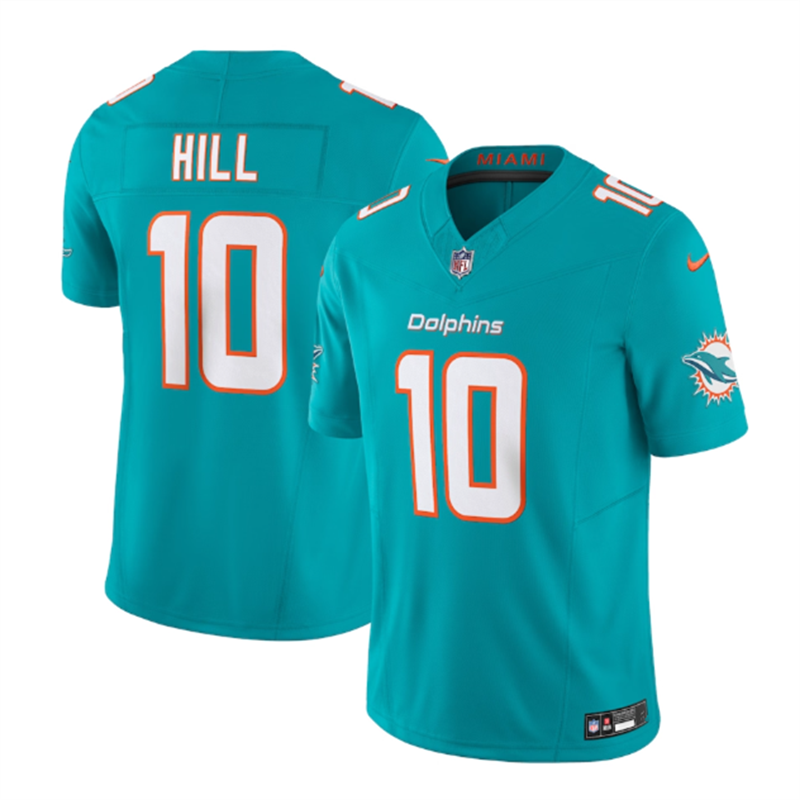 2023 NFL Miami Dolphin Miami Dolphins Men and Women 10# Hill embroidered olive jersey