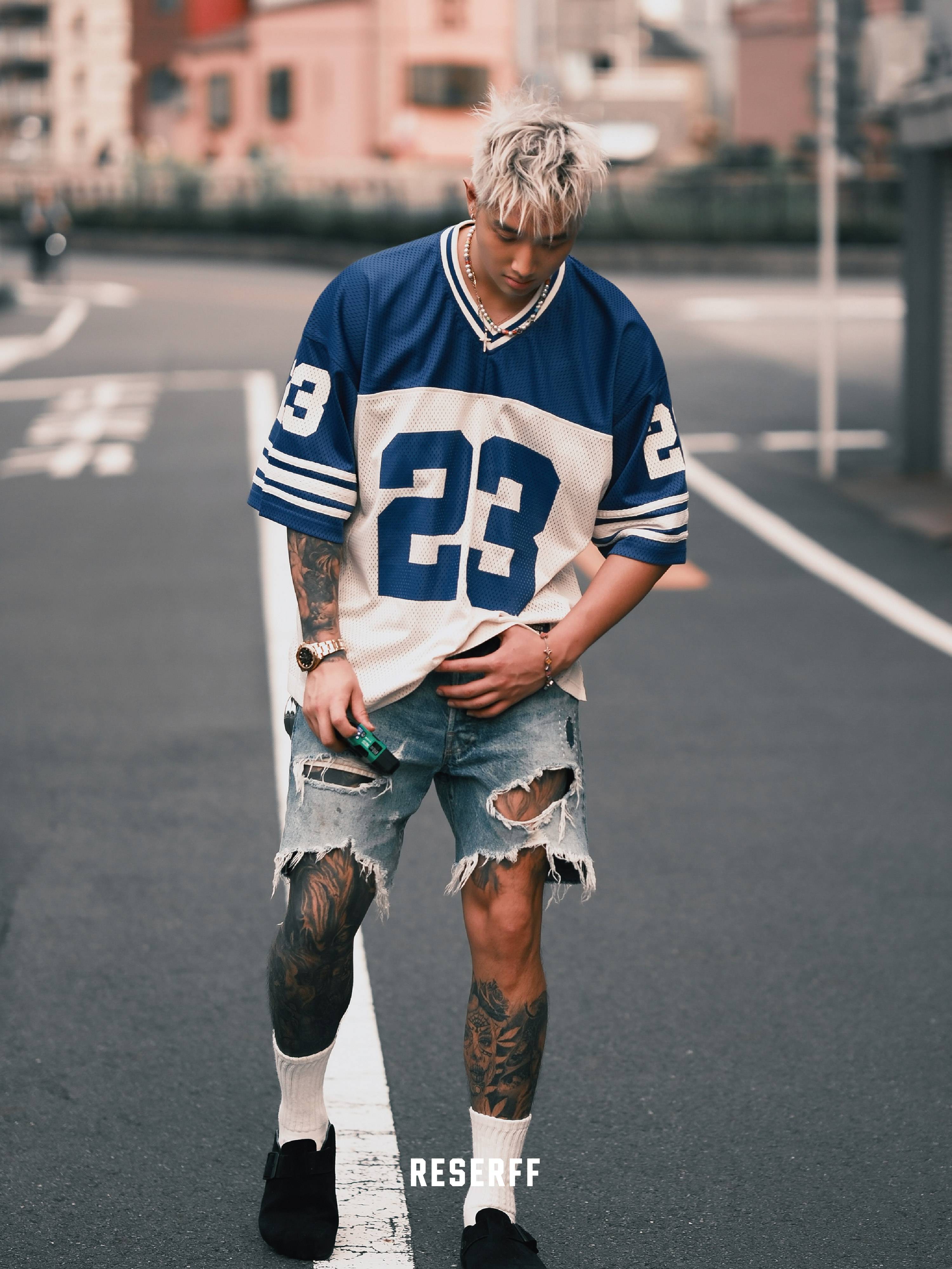 Reserff Hello Boxer Legend Returns Structural Net Eye Rugby Uniform Short -sleeved American Leisure T -shirt