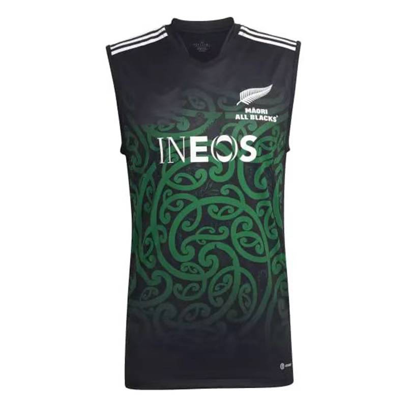 2023 New Zealand Maori Training Server ALL BLACK Maori Rugby Jersey